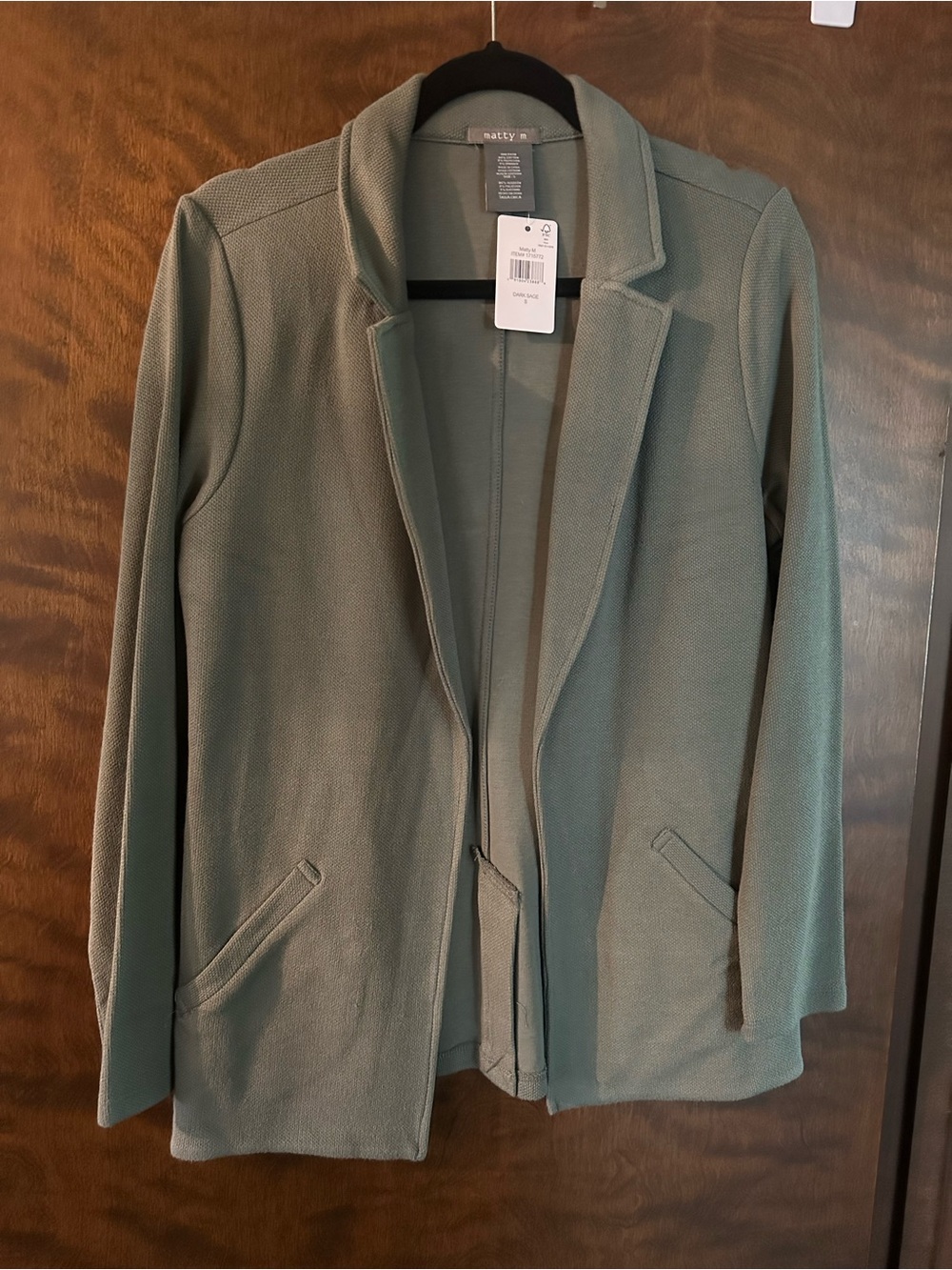 NWT Olive Green Open Front Blazer Jacket for Women